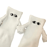 Holding Hands Socks Magnetic Hand Socks Funny Big Eye Socks for Couples Friends