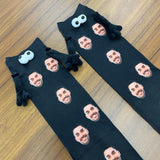 Custom Face Multicolor Magnetic Holding Hands Socks Suction Funny Big Eye Socks