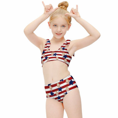 Custom Face American Flag Kid&