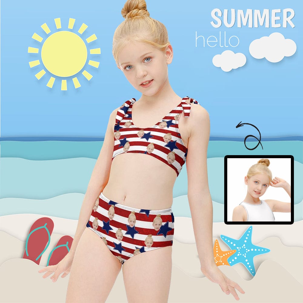 Custom Face American Flag Kid&