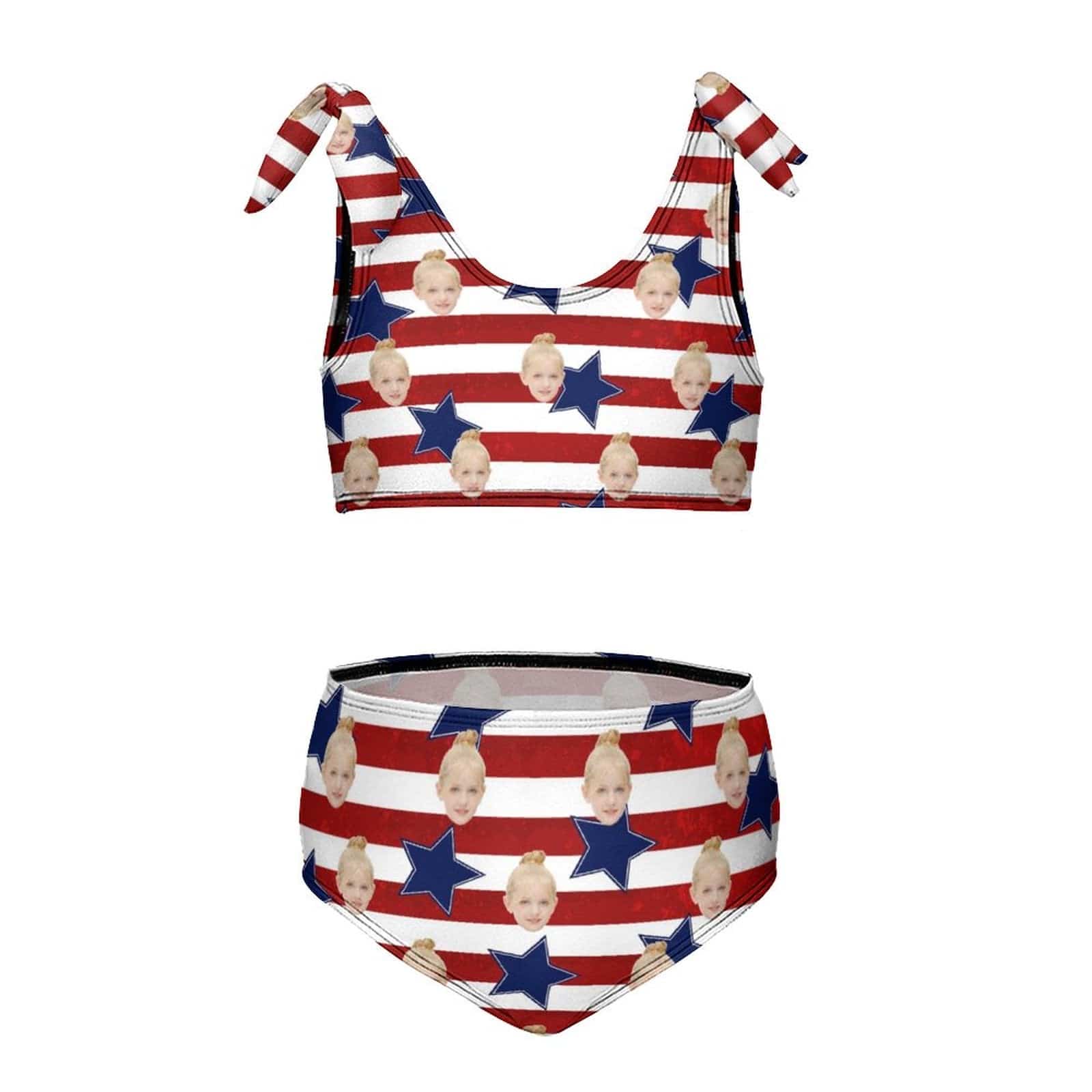 Custom Face American Flag Kid&