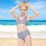 Custom Face Rainbow Kid's Strap Swimsuit Made for You Personalized Swimwear