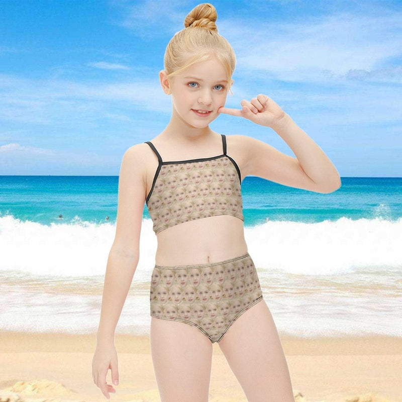 Custom Face Seamless Cute Kid's Slip Swimsuit Add Your Own Image