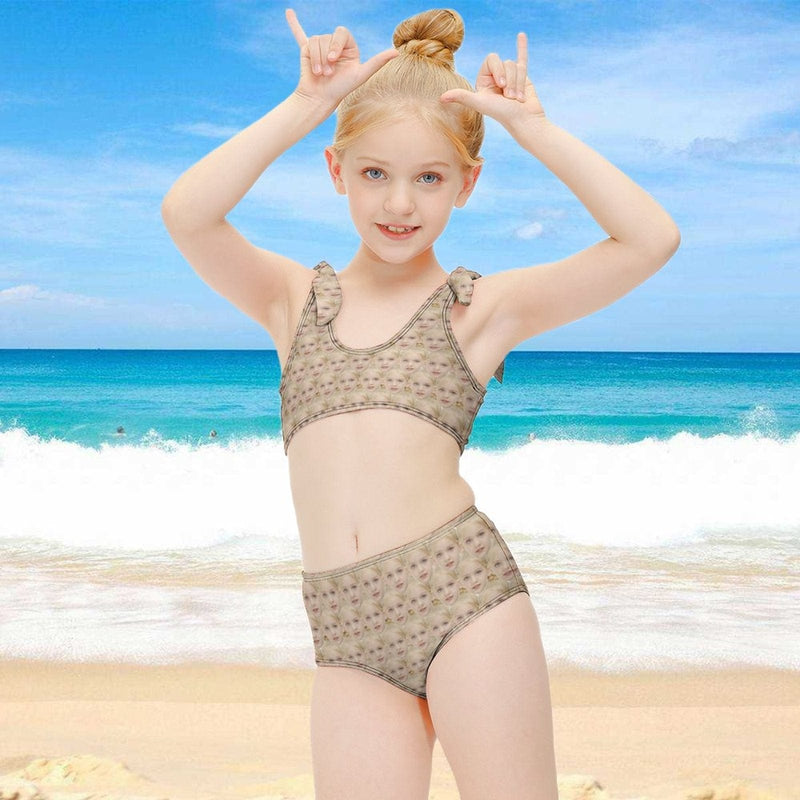 Custom Face Seamless Cute Kid's Strap Swimsuit Put Your Face on Custom Swimwear