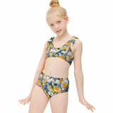 Custom Face Tropical Fruit Kid's Strap Swimsuit Made for You Personalized Swimwear