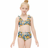 Custom Face Tropical Fruit Kid's Strap Swimsuit Made for You Personalized Swimwear