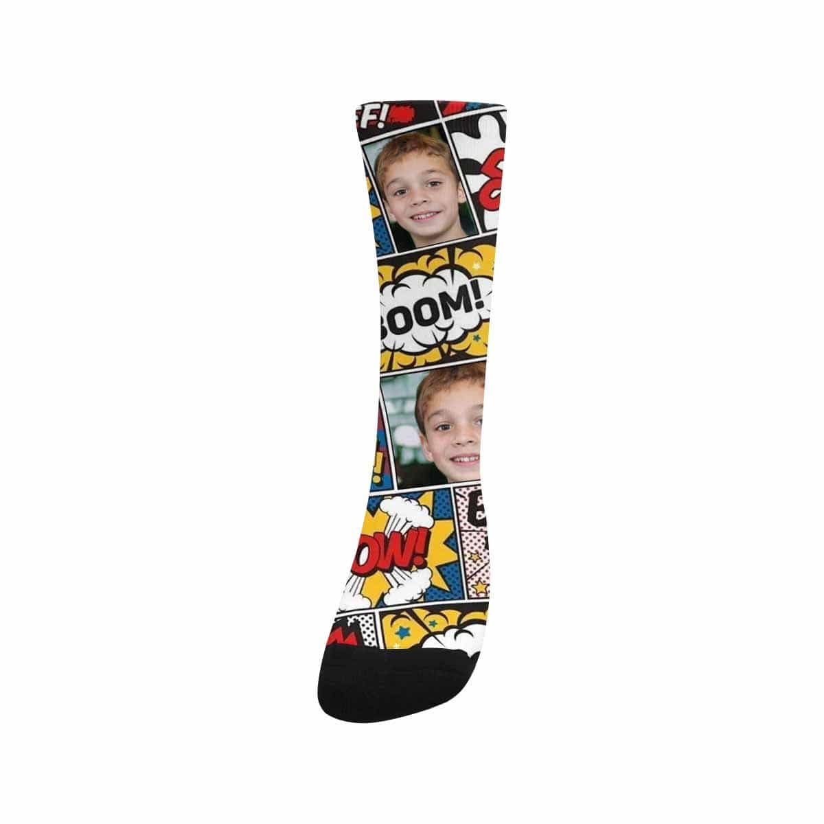 Kids Custom Socks Printed With Comics Picture Personalized Boom Kid&