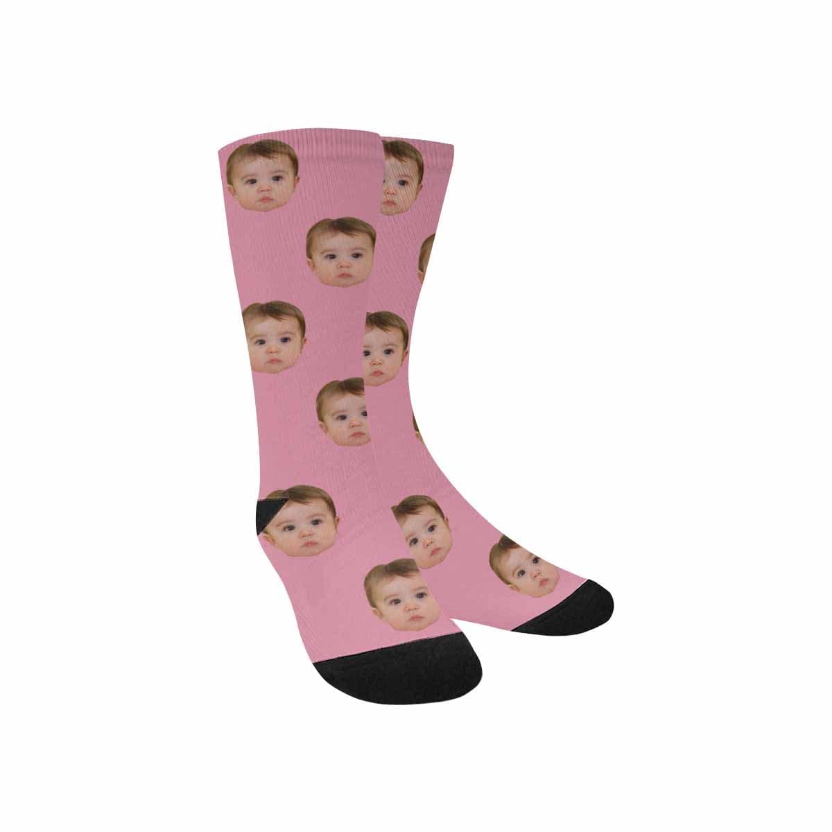 Kids Custom Socks Printed With Face Personalized Lovely Kid&