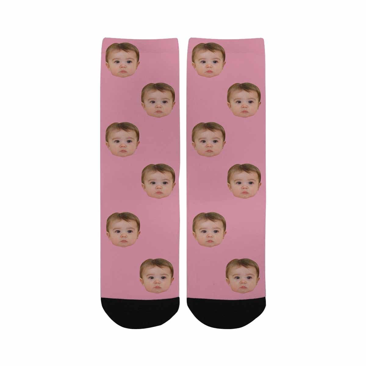 Kids Custom Socks Printed With Face Personalized Lovely Kid&