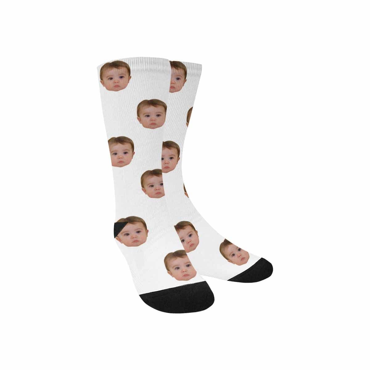 Kids Custom Socks Printed With Face Personalized Lovely Kid&