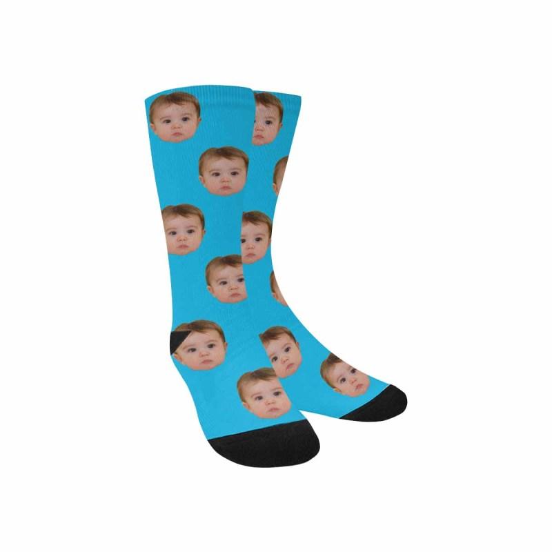 Kids Custom Socks Printed With Face Personalized Lovely Kid&