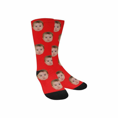 Kids Custom Socks Printed With Face Personalized Lovely Kid&