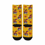 Kids Custom Socks Printed With Pet Face Personalized Wizard Cat Kid's Socks