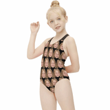 Custom Face Black Kid's Swimsuit