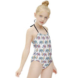 Custom Face Painted Elephant Kid's Neck Strap Swimsuit