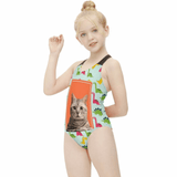 Custom Face Pocket Cat Kid's Swimsuit