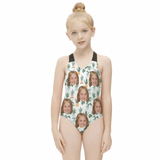 Custom Face Potted Plants Kid's Swimsuit