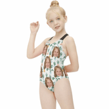 Custom Face Potted Plants Kid's Swimsuit