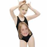 Custom Girl Face Black Kid's Swimsuit