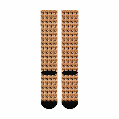 Custom Knee High Photo Socks With Dog Face Socks Personalised Pet Socks Gift Unisex