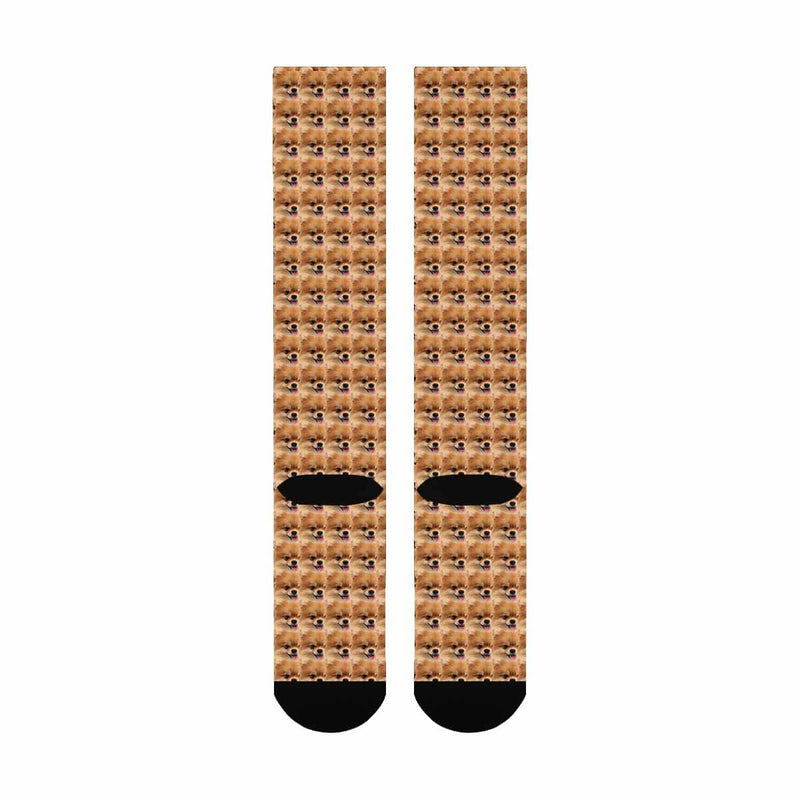 Custom Knee High Photo Socks With Dog Face Socks Personalised Pet Socks Gift Unisex