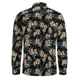 Custom Face Yellow Flower Customizable Shirts Personalized Button Down Long Sleeve Shirt Made for You Custom Shirt