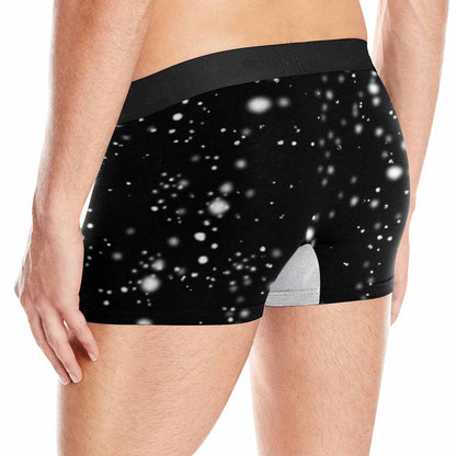 Custom Boxer Briefs with Face Christmas Snowflakes Men&