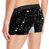 Custom Boxer Briefs with Face Christmas Snowflakes Men's Underwear Put Your Face on Underwear with Custom Image