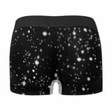 Custom Boxer Briefs with Face Christmas Snowflakes Men's Underwear Put Your Face on Underwear with Custom Image