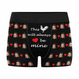 Custom Face Always Be Mine Men's Print Boxer Briefs Made for You Custom Underwear For Valentine's Day Gift