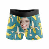 Custom Face Banana Element Men's All-Over Print Boxer Briefs Unique Underwear For Valentine's Day Gift