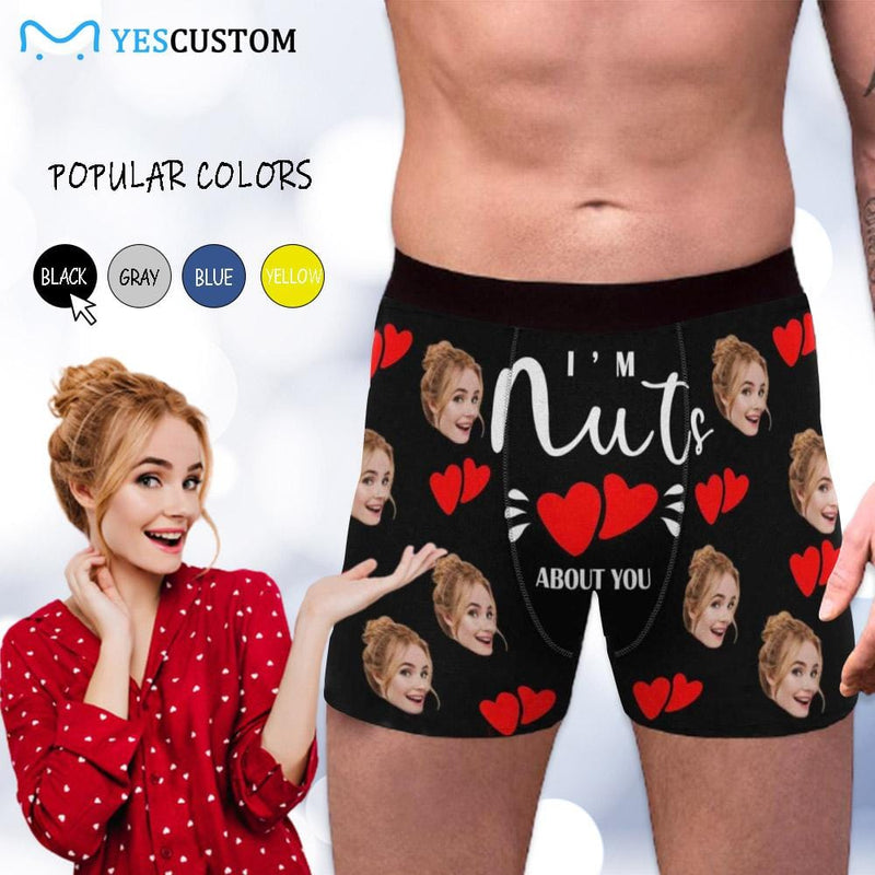 Custom Face Best Love Men's Underwear Personalized Boxer Briefs Gift