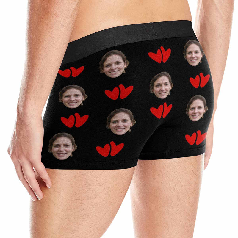 Custom Face Boxer Briefs I'm Nuts About You Personalized Photo Undies Face Boxer Underwear Valentine's Day for Him