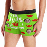 Custom Face Boxer Briefs I'm Nuts About You Personalized Photo Undies Face Boxer Underwear Valentine's Day for Him