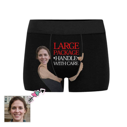 Custom Face Boxer Underwear Large Package Personalized Men&