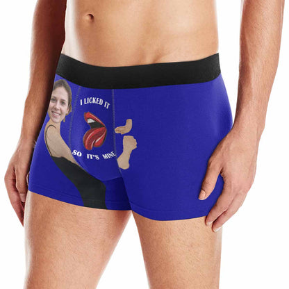 Custom Face Boxers Underwear Embrace Sexy Lips Personalized Men&