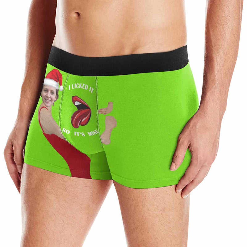 Custom Face Boxers Underwear Embrace Sexy Lips Personalized Men's All-Over Print Boxer Briefs Underwear For Valentine's Day Gift