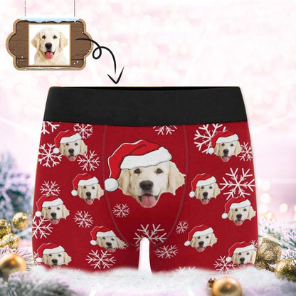 Custom Face Christmas Dog Men&