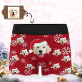 Custom Face Christmas Dog Men's Underwear Personalized Design Gift