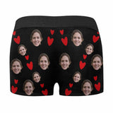 Custom Face Christmas Hat I Licked It Embrace Red Men's All-Over Print Boxer Briefs Unique Underwear For Valentine's Day Gift