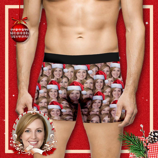 Custom Face Seamless Men's Underwear Personalized Boxer Briefs Gift