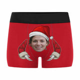 Custom Face Christmas Hug Men's Boxer Briefs Made for You Custom Underwear Unique Shirt Gift