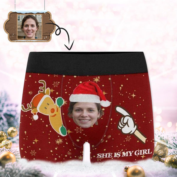 Custom Face My Girl Men's Underwear Personalized Boxer Briefs Gift