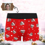 Custom Face White Dot Men's Underwear Personalized Boxer Design Gift