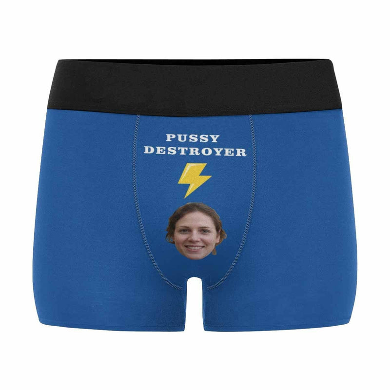 Custom Face Destroyer Men's Print Boxer Briefs Personalized Underwear with Photo Gift for Men