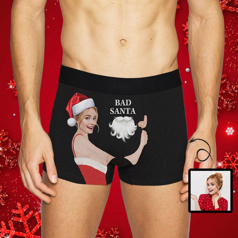 Custom Face Hug Christmas Men's All-Over Print Boxer Briefs Design Your Own Custom Underwear