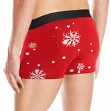 #Top Christmas Briefs Custom Face Hug Christmas Snowflake Men's Boxer Briefs Put Your Face on Underwear with Custom Image