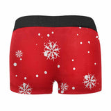 #Top Christmas Briefs Custom Face Hug Christmas Snowflake Men's Boxer Briefs Put Your Face on Underwear with Custom Image