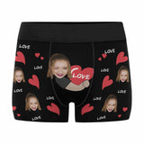 Custom Face Hug Love Men's Boxer Briefs t Your Own Personalized Underwear Gift for Him