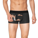 Custom Face Hug My Love Men's Pocket Boxer Briefs Print Your Own Personalized Underwear For Valentine's Day Gift